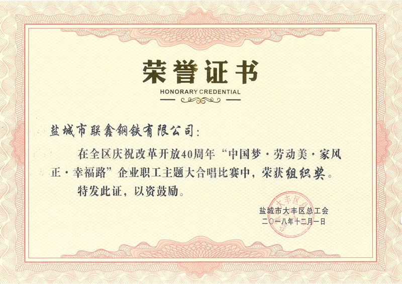 大合唱组织奖